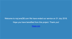 Desktop Screenshot of mylensdb.com